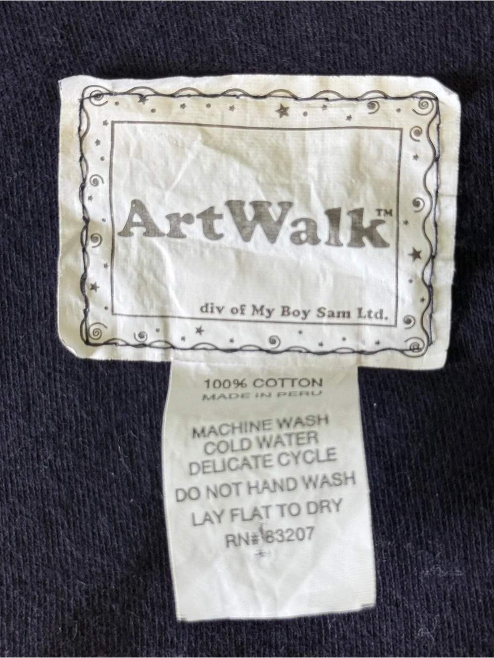 ART WALK COTTON KNITTED DARK BLUE BABY BLANKET(102)